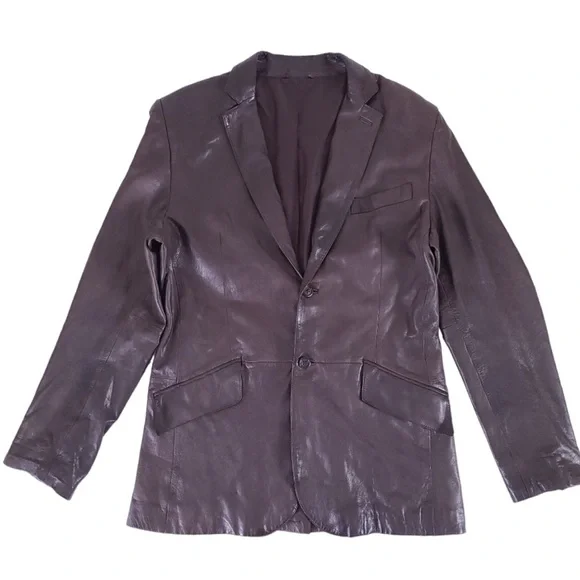 Banana Republic Brown Butter Soft Leather Blazer Jacket Size 40